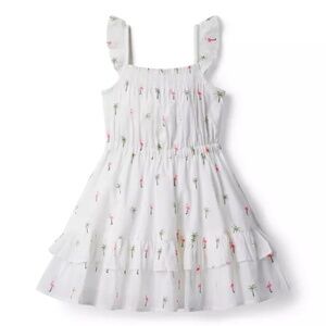 Janie and Jack Flamingo Palm Ruffle Dress Size 6